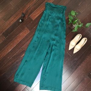 Madewell Satin Strapless Jumpsuit